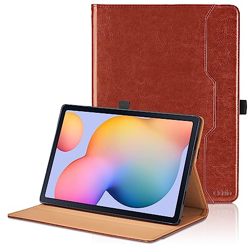 Custodia per Samsung Galaxy Tab S6 Lite 10.4 pollici SM-P620/P625 2024 SM-P610/P615 2020 SM-P613/P619 2022 Pelle Multi-Angli Supporto Pieghevole Cover Protettiva con Tasca, Auto Sveglia/Sonno-Marrone