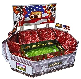 SNACKADIUM PRO - XXL SNACKSTADION für American Football Fans- Ready für Dein Gameday, Super Bowl, Geburtstag, Snackstadium passend zur NFL (Teamfarbe Rot)