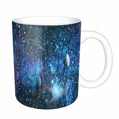 Original Becher - Teetasse als Geschenk für Ihre Lieben - Planeten, Sterne und Galaxien im Weltraum zeigen die Schönheit der Weltraumforschung. Kaffeetasse aus feinem Porzellan - 330 ml 8 x 8,5 cm