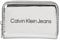 Calvin Klein Sculpted MED Zip Around Mono S Damen Geldbörse, Grau, Einheitsgröße, Silber, Tek Beden, Casual