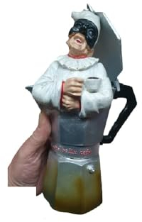 BLUSUPERSHOP 1 Finta MACCHINETTA da Caffe con PULCINELLA in Resina per PRESEPE per RISTORANTI Pizzeria NAPOLETANA Napoli