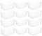 12PCS Clear Storage Box Organisers Plastic Bathroom Organiser Versatile Kitchen Organiser Tray for Desk, Makeup , Kitchen Pantry Organizers and Storage