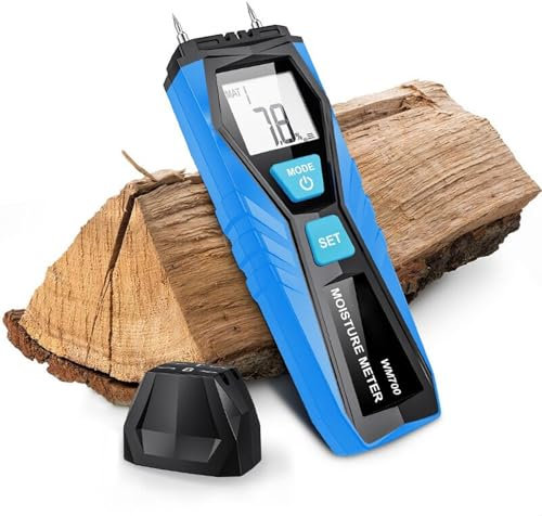 Feuchtigkeitsmessgerät Feuchtigkeitsmesser, Pin-Typ Holzfeuchtemessgerät Mit Temperatur-/Feuchtigkeits, Digitales Feuchtigkeitsmesser Feuchtigkeitsdetektor Für Wände,Brennholz,Holz,Baustoffen