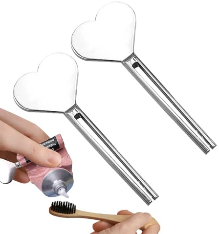 Toothpaste Tube Key, Toothpaste Dispenser Key, Metal Manual Toothpaste Squeezer, Tube Key Tooth Paste Squeezer, Stainless Steel Toothpaste Roller Tube Wringer, Metal Tube Squeezer Key for Save Toothpa