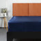 Lirex Satin Spannbettlaken 140x200cm, Seide Spannbetttuch Luxuriös und Seidig Glatt Weiche Microfaser Bettlaken für bis 35cm Matraze, Navy Blau