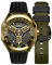 Nubeo Skylab Automatikuhr für Herren, Limitierte Auflage, 48 mm, mit Kautschukarmband NB-6083, Grün-Gold