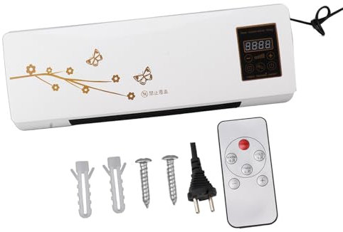 Climatiseur Mural en Céramique, Chauffage Rapide, Portable, pour la Maison, Télécommande 220V, Prise Ue