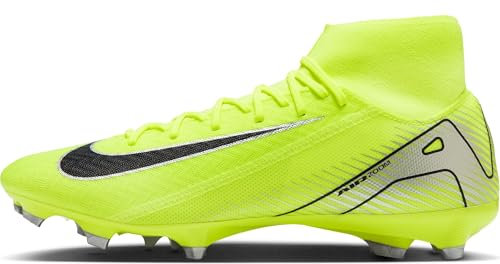 Nike Men's Zm Superfly 10 Acad Fg/Mg Football Shoe, Volt/Black, 8.5 UK