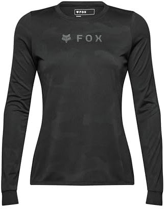 Fox Racing Damen Ranger TruDri Langarm-Mountainbike-Trikot, Schwarz Camo, Größe M