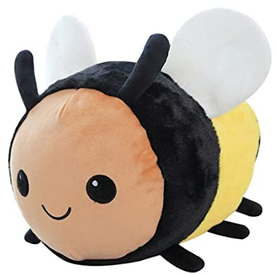 Wedhapy Biene-Plüschtier Flauschiges Plüsch-Bienenspielzeug Biene-Plüschtier Kuscheltier Plüschkissen Biene für Frauen Jungen Mädchen Geburtstag oder Party 30 cm