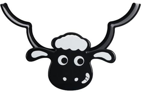 AVZYARDY Cute Paper Roll Holder Sheep 7 Rolls Wall Mounted Paper Storage & Organizer Free Standing Bathroom Paper Organizer Bathroom Decorative Hardware (Black)
