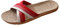 Pantofole unisex estive – Sandali piatti per coppia d'amore, boho scarpe da spiaggia bicolore estive con cinturino a croce in paglia, Z05 rosso, 39/40 EU