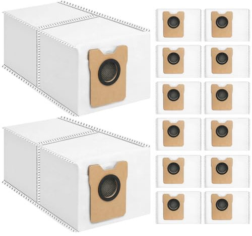 BUXEBUX 14 Stück Staubbeutel für Eufy C20 Omni/ C10 Roboter-Staubsauger, große Kapazität, Einweg-Staubsaugerbeutel