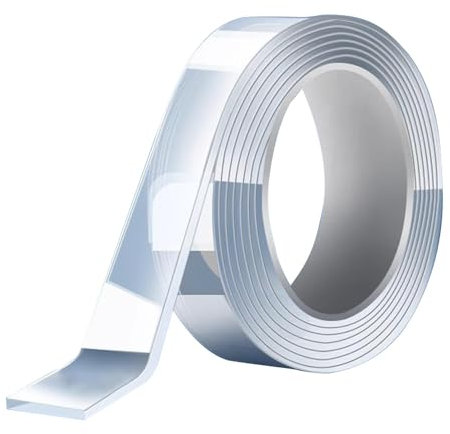 Acunny Nastro biadesivo extra forte Double Sided Tape trasparente Rimovibile, nastro biadesivo resistente