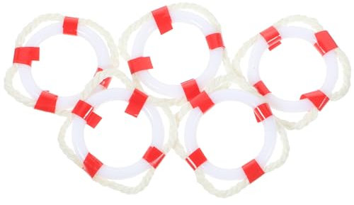 JOINPAYA 5stücke Teiliges Miniatur-rettungsringe Dekoration Im Mediterranen Stil Nautische Wohnaccessoires Für Puppenhäuser Und Miniaturgärten Kreative -deko Für Unvergessliche Partys