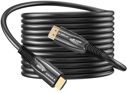8K HDMI opticafiber cable 70 m active optical AOC 2.1cable 48Gbps ultra high speed cable 8K@60Hz4K@130Hz eARC HDR10 4:4:4| 21:9 HDCP 2.2/2.3 3D VRR Function for HDTV/Projec tor Home TheatreTV Gaming