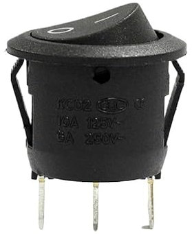 PQAGOJSTL Interruptor basculante Redondo pequeño de 2 Pines ON-Off for Barco, Color Negro, Mini Interruptor basculante Redondo, Negro, Blanco y Rojo.(Green Button)