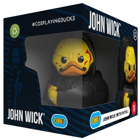 TUBBZ Box-Ausgabe: John Wick Chapter 3 - John Wick Pistol als Cosplaying-Gummiente Vinylfigur