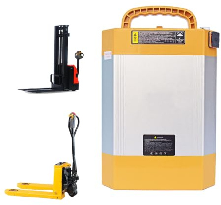 HJGHY ,24v 28ah, 24V 28Ah Elektrogabelstaplerbatterie, 48V 20Ah wiederaufladbare LiFePO4-Batterien für Palettenhubwagen und Stapler mit CAN-Bus