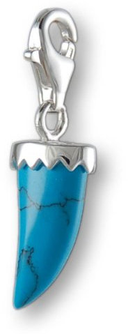 Melina Damen-Charm Anhänger Zahn türkis 925 Sterling Silber 1800103