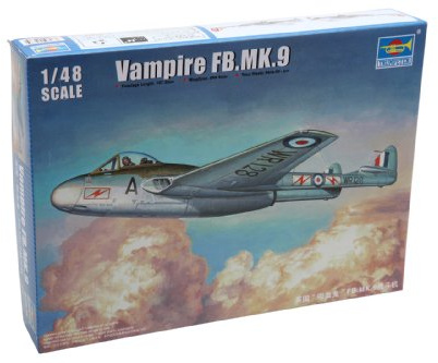 Trumpeter 02875 Modellbausatz Vampire FB.MK.9, Verschieden, 1:48
