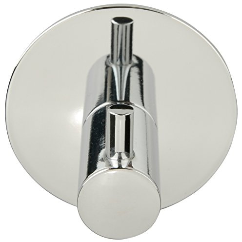 Beslagsboden Single Haken Design selbstklebend Edelstahl poliert, Silber, 48 mm