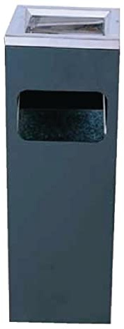 Bolero Square Cigarette Bin Stainless Steel 10Ltr, 600x200x200mm | Removable top ensures quick waste disposal while the fire-safe inner bin offers secure and hygienic use in busy areas.