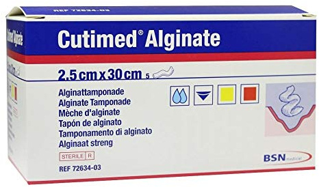 Cutimed Alginate Alginattamponade 2,5x30 cm