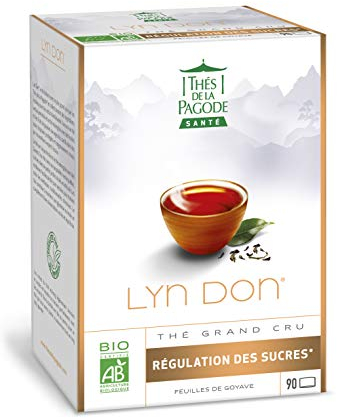 Thés de la pagode - Tè biologico Lyn don - Tè Wulong biologico con guaiava - Lotta contro l'eccesso di zucchero - Scatola da 90 bustine di tè