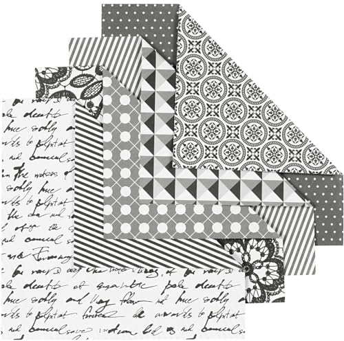 Origamipapier Sortiment Paris 25671 by Vivi Gade von Creativ Company - Faltpapier für Falttechniken. 4 Designs. 50 Blätter á 15 x 15 cm. 80g/qm.