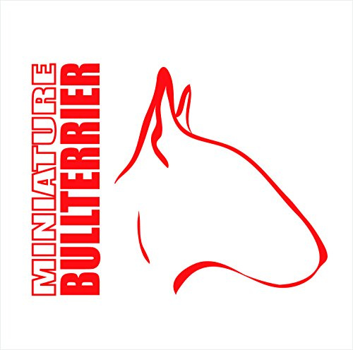 siviwonder Auto Aufkleber Miniature Bullterrier Profil Hundeaufkleber red