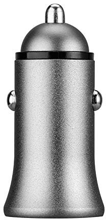 Double Adaptateur Metal Allume Cigare USB pour Smartphone Samsung Galaxy Note 8 Prise Double 2 Ports Voiture Chargeur Universel