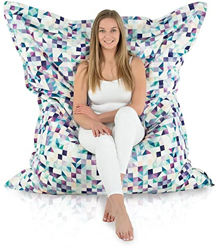 Italpouf Sitzsack XXL Riesensitzsack, Sitzkissen Indoor, Sitzsack Sessel für Erwachsene, EPS Perlen Füllung, Abnehmbarer Bezug, Maschinenwaschbar, 3D, 175x135 cm
