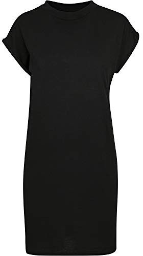 Build Your Brand Damen Kleid Ladies Turtle Extended Shoulder Dress, lässiges Kleid für Frauen, überschnittene Schultern, Größen XS - 5XL