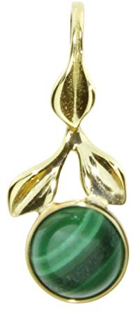 Anhänger - Blüte - Gold 333/000 - Malachit
