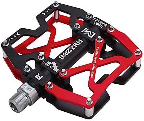 MZYRH Mountainbike Pedale, ultrastarke Bunte CNC Aluminiumlegierung maschinell bearbeitet 9/16 Radversiegelung 3 Lager reiffest Wasserdicht Anti-Staub