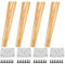 Qrity Möbelfuß Holz, 4 Stück 30cm Holzfüße Möbelfüße Sofafüße mit Montageplatten & Schrauben für Schrank, Sofa, Couchtisch, TV-Schrank und andere Möbelbeine