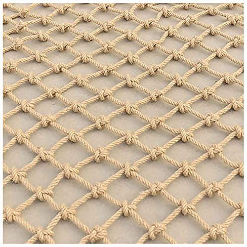 Yimihua Kletternetz für Kinder Outdoor-Ladungssicherheit Anti-Fall-Netz Erwachsene Fitness Jute-Netz Jute-Hanf-Netz 6mm * 15cm Frachtseilleiter(Size:2x2m)