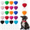 HACRAHO Haustier-ID-Tag, 20 Stück Haustier-Aluminium, personalisierbar, bunt, doppelseitig, blanko, Hundemarken mit 20 Schlüsselringen, Herzform
