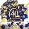 40 Geburtstag Dekoration Männer Frauen, Extra Lange Deko 40 Geburtstag Banner Poster und Navy Blau Gold luftballons Konfetti Luftballons, 40 Jahr Geburtstagdeko Banner Hintergrund (74,8×47,2 Zoll)