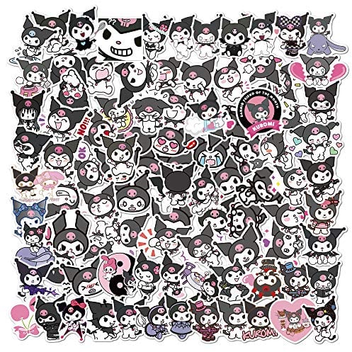 Vinyl Stickers Compatible with Kur-omi and Mel-ODY 100 Pieces, Waterproof Anime Stickers for Laptop Water Bottle Skateboard Travel Luggage Scrapbooking Notebook, Anime Decals for Kids Teens Girls