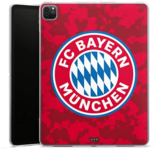 DeinDesign Silikon Hülle kompatibel mit Apple iPad Pro 12.9 (2020) Case Tablet Hülle FC Bayern München Camouflage FCB