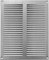 Griglia di ventilazione in metallo zincato, 200 mm x 250 mm, zanzariera piatta, copertura per condotto a lamelle, rete anti-insetti, verniciata a polvere