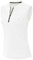 YSENTO Damen Golf Shirt Poloshirt Ärmelloses Tennis Shirt Leicht Quick Dry Sport Polohemd Tank Tops(Weiß,L)