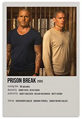 Prison Break TV-Serie Poster Leinwand Kunst Dekoratives Gemälde Bild Druck Modern Familie Junge Mädchen Schlafzimmer Wohnzimmer Dekoration Wanddekoration Poster 30 x 45 cm