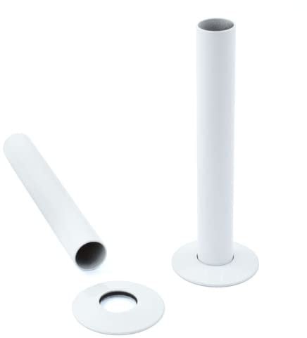 NRG Towel Rail Radiators Pipe and Collars 15mm White