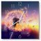 DEQORI Glasuhr | 30x30 cm | Motiv Pusteblume im Abendlicht | ausgefallene leise Design Uhr aus Glas | Wanduhr für Wohnzimmer & Küche | Moderne Hingucker Uhr für die Wand