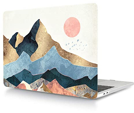 Hülle Kompatibel mit Neues MacBook Pro 13 Zoll 2020 2019 2018 2017 2016 Freisetzung A1706 A1708 A1989 A2159 A2251 A2289 A2338 M1, Plastik Schützend Hartschale Snap Case, bunter Berg