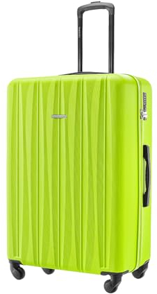 Puccini Koffer Reisekoffer Hartschalen Trolly Beautycase Bali (Limone (5B), Groß)