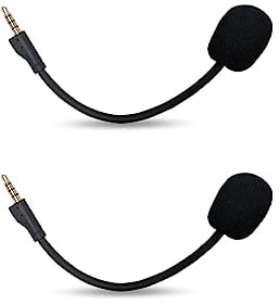 Alphatec 2 Pack Replacement Game Mic for Steelseries Arctis 1 Headset on PS4 PS5 Xbox One PC, 3.5mm Detachable Boom Microphone